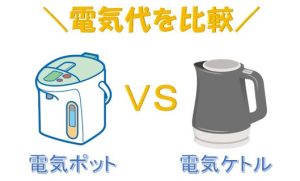 電気ポットと電気ケトルの電気代比較